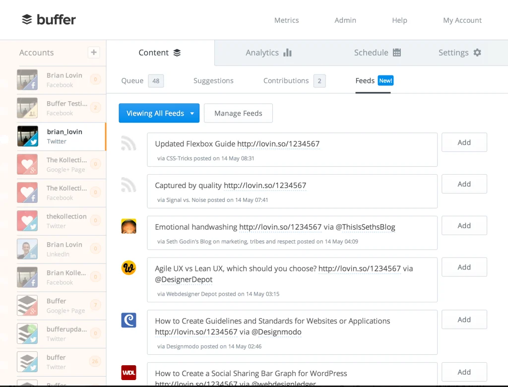 buffer social media management tool