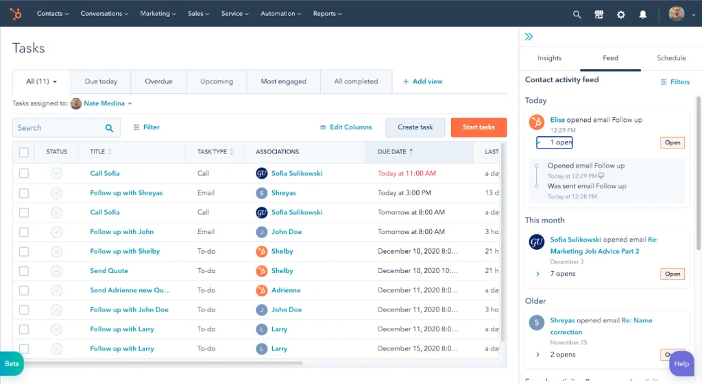 HubSpot Task Management Pricing and Plans